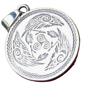 Odins Road to Valhalla Medallion, Men’s Stainless Steel Pendant Necklace
